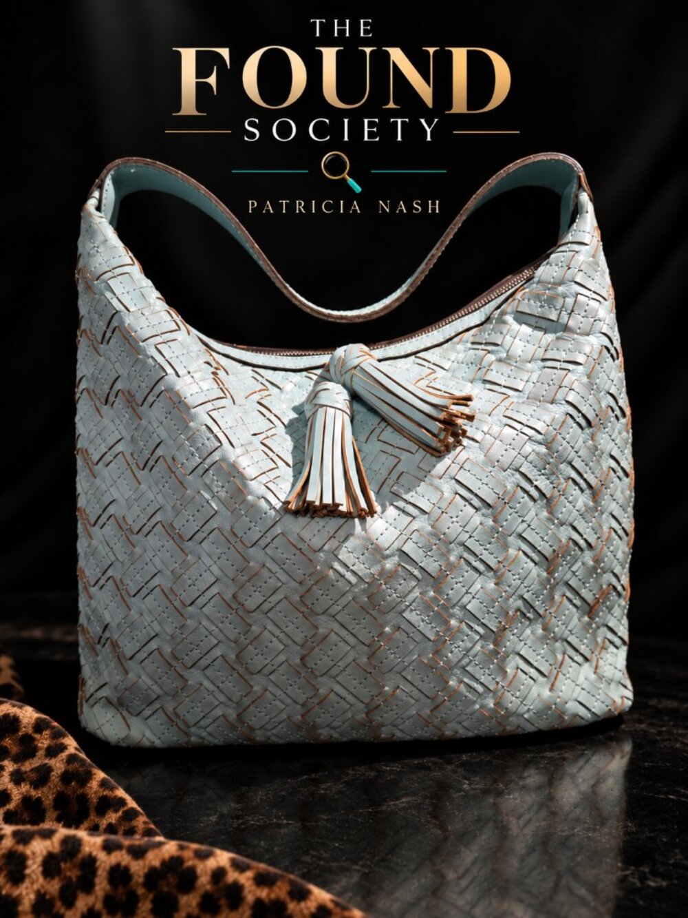 Patricia Nash Castelli Woven Leather Hobo Bag Blue Tassel